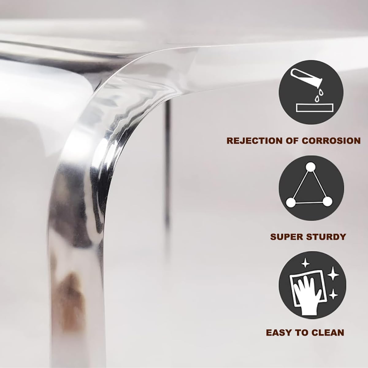 700lbs Heavy Duty Clear Acrylic Shower Bench