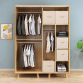 2 Beige Foldable Fabric Storage Bins