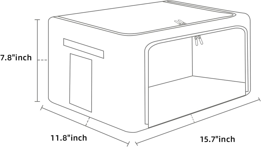 2 Pack Beige Fabric Storage Bins