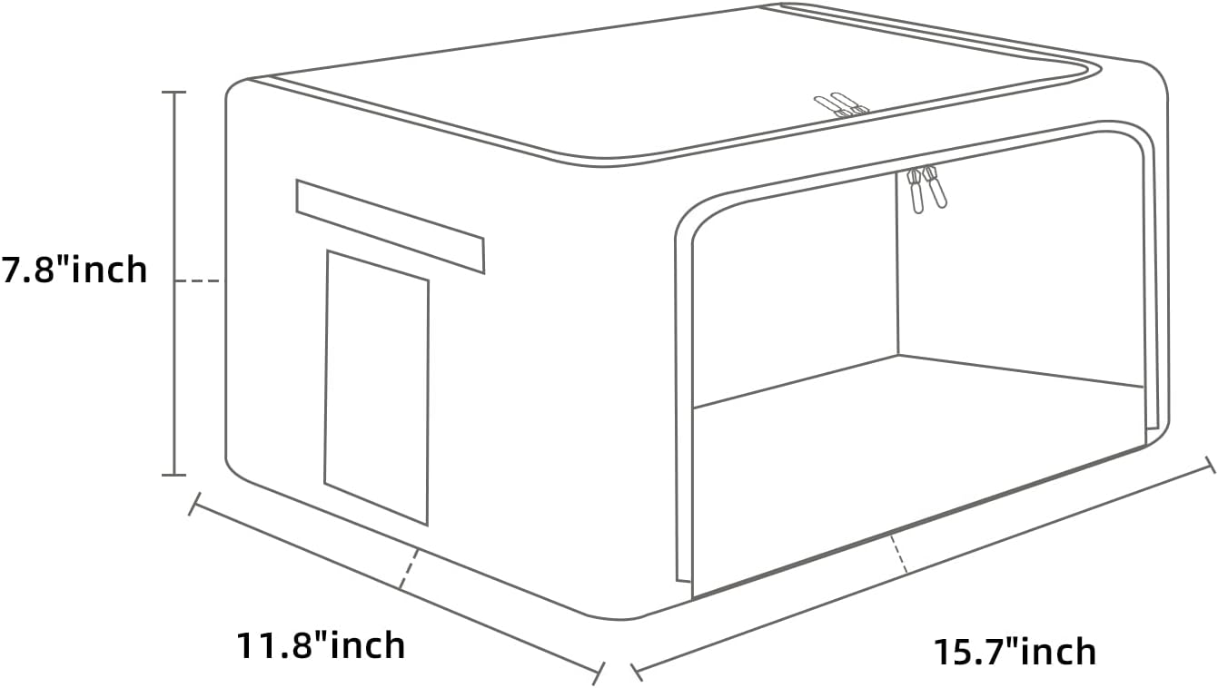 2 Pack Beige Fabric Storage Bins