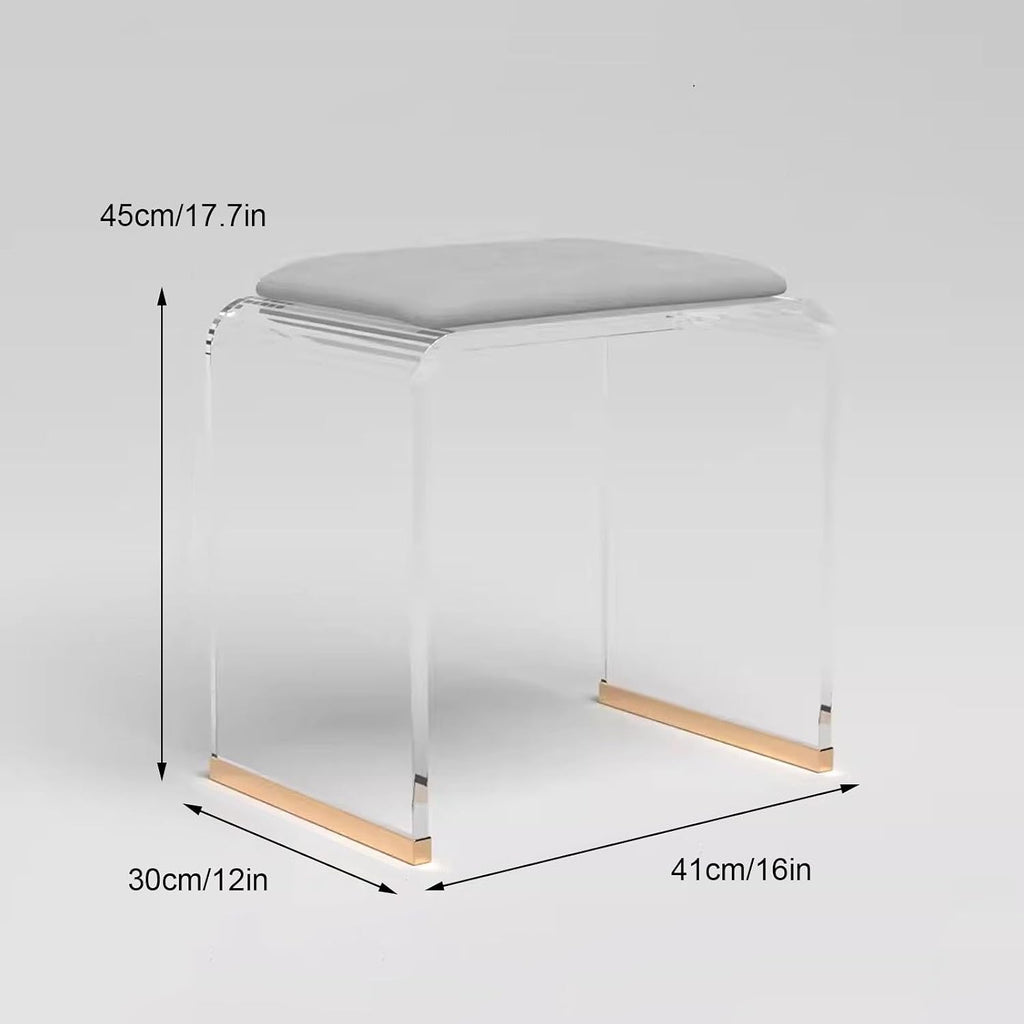 Clear Acrylic Multifunctional Vanity Stool