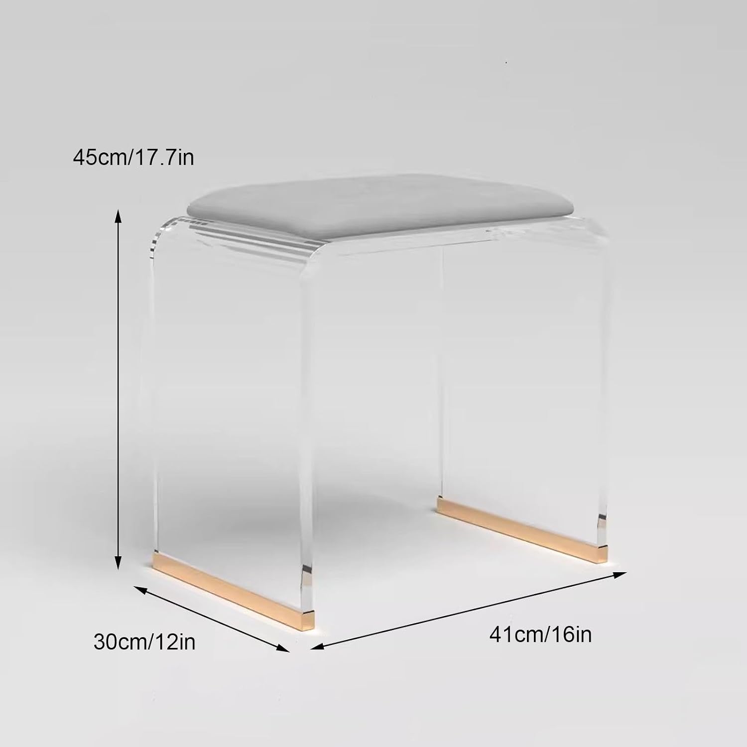 Clear Acrylic Multifunctional Vanity Stool