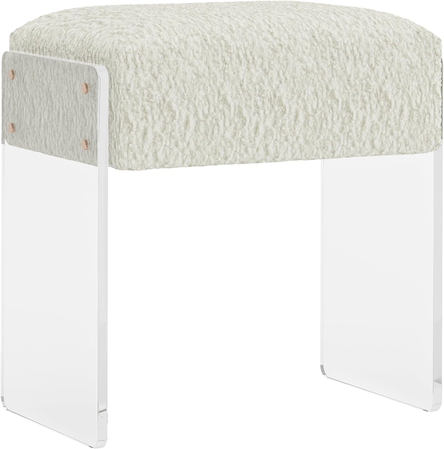 Wool Acrylic Leg Multifunctional Vanity Stool Ottoman
