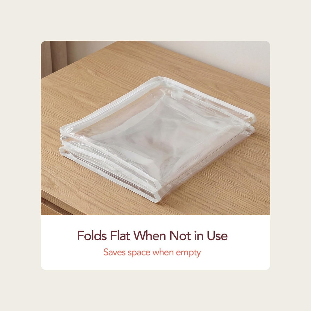 2 Clear Zipper Storage Bags