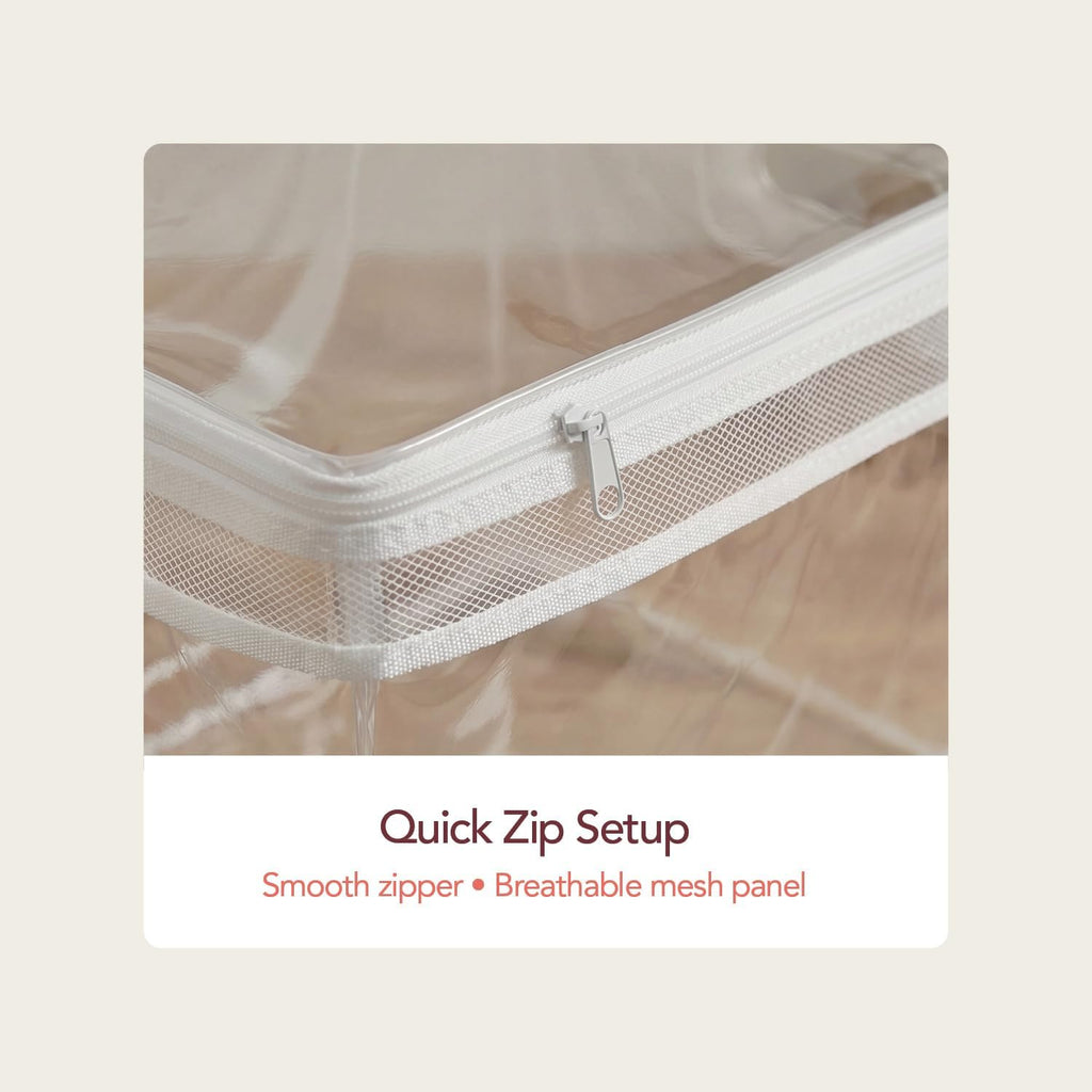 2 Clear Zipper Storage Bags