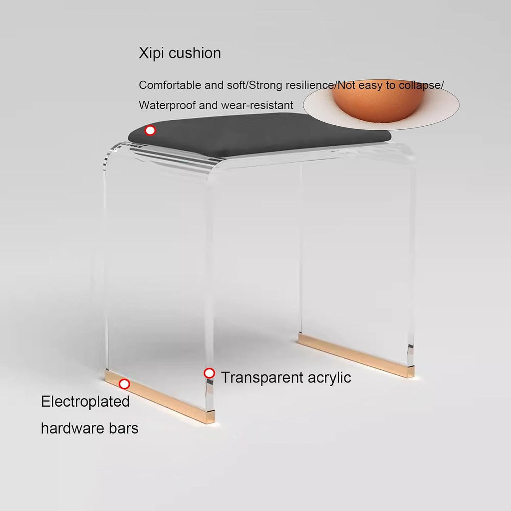 Clear Acrylic Multifunctional Vanity Stool