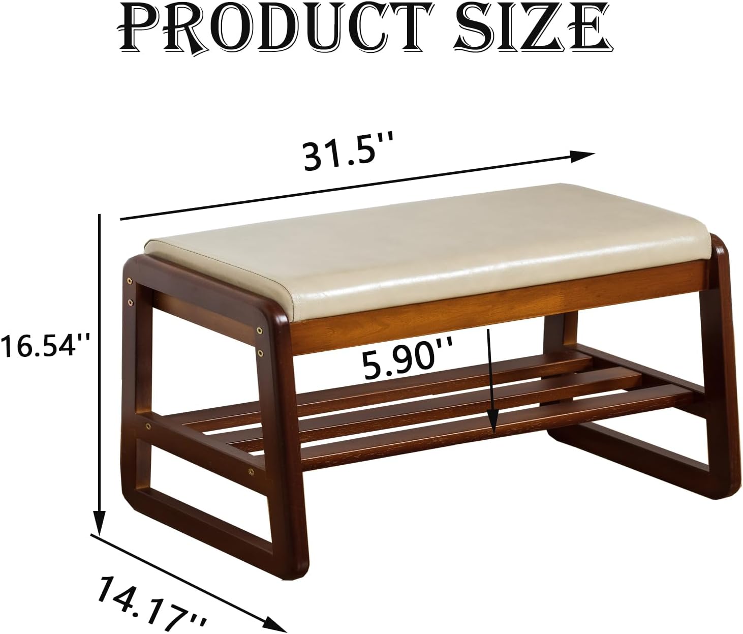 Gray Cushioned Wood Flip Top Shoe Bench