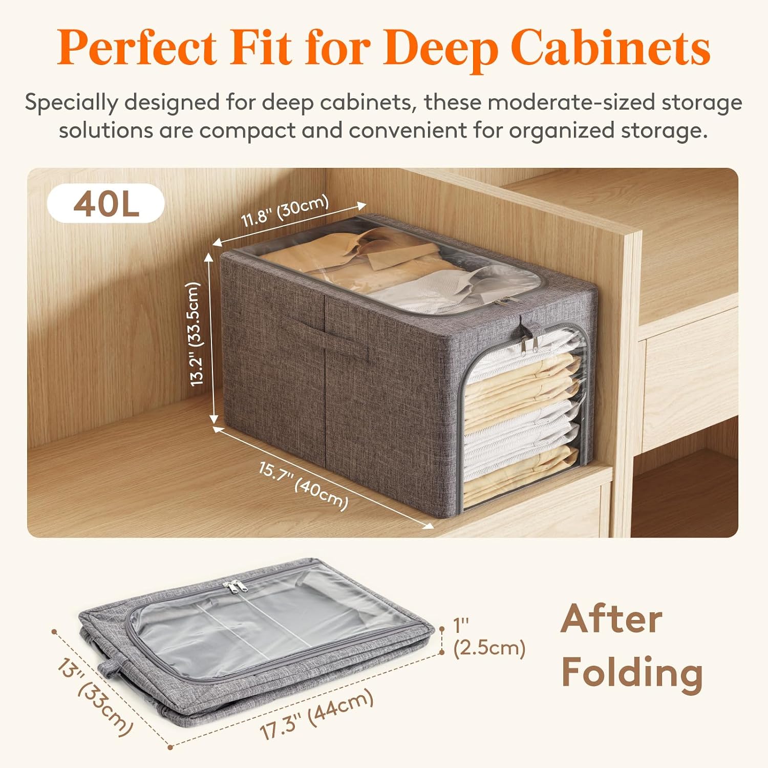 6 Metal Frame Fabric Storage Bins