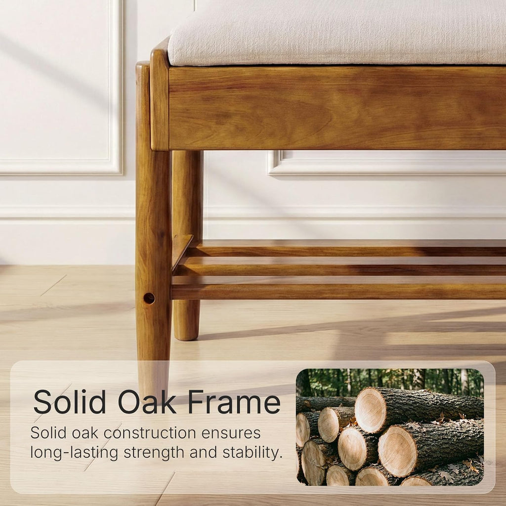 39.3 Inch Chenille Cushion Shoe Storage Bench