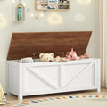 47.2 Inch Farmhouse Wooden Storage Chest Bench