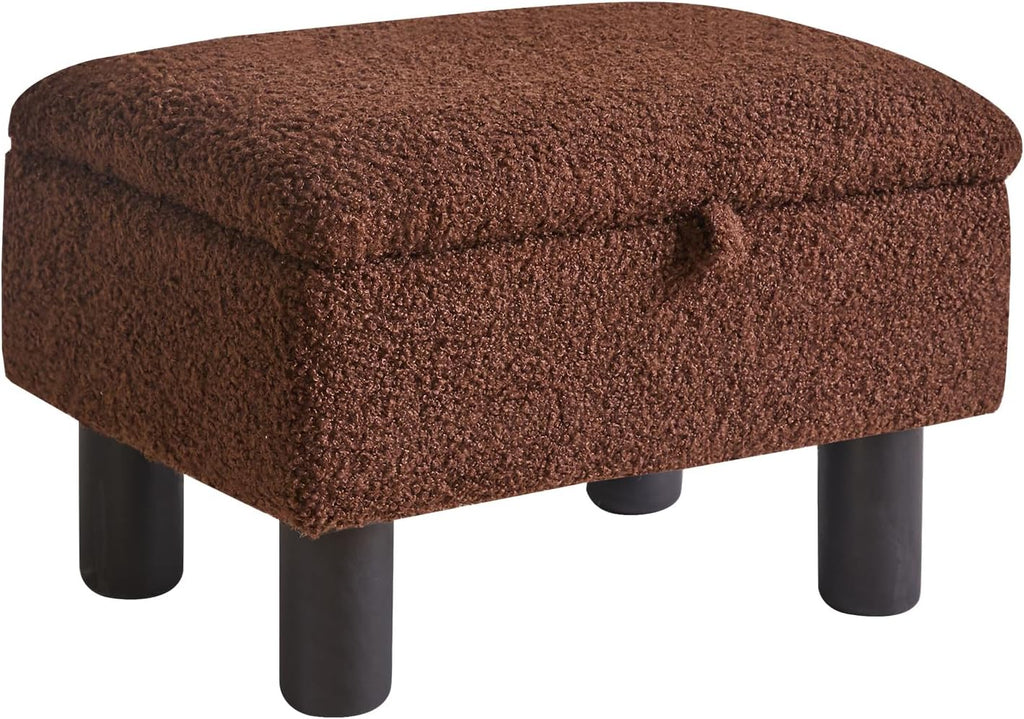 Teddy Velvet Storage Ottoman