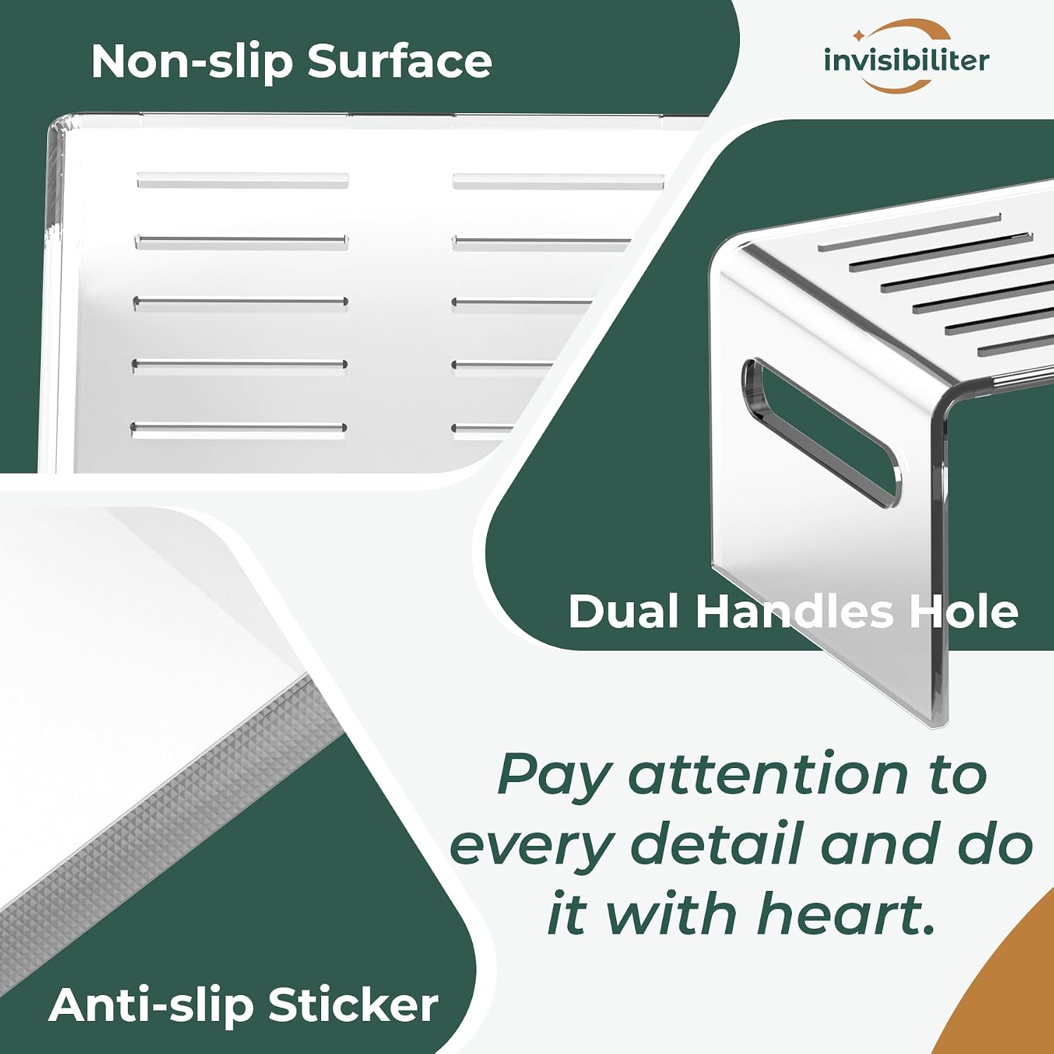 Clear Acrylic Non-Slip Kids Step Stool