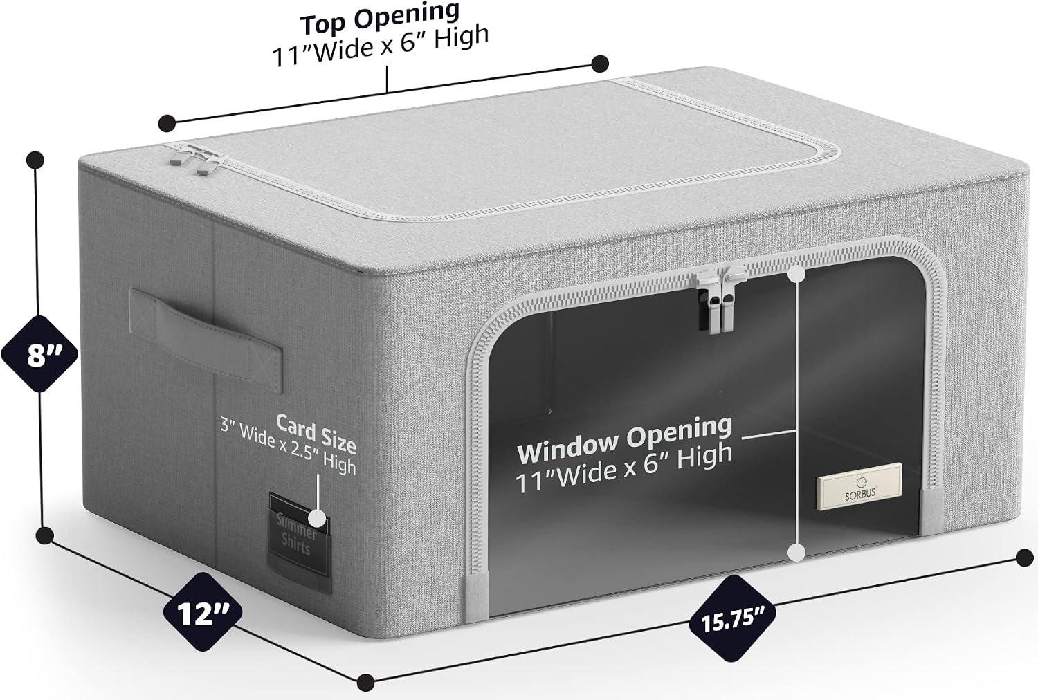 Metal Frame Oxford Storage Bins