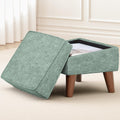 Green Small Storage Footstool Ottoman