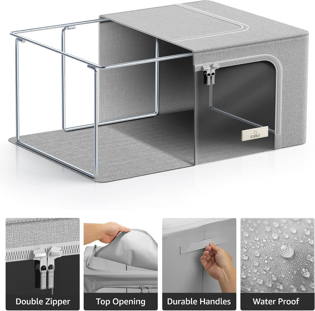 Metal Frame Oxford Storage Bins