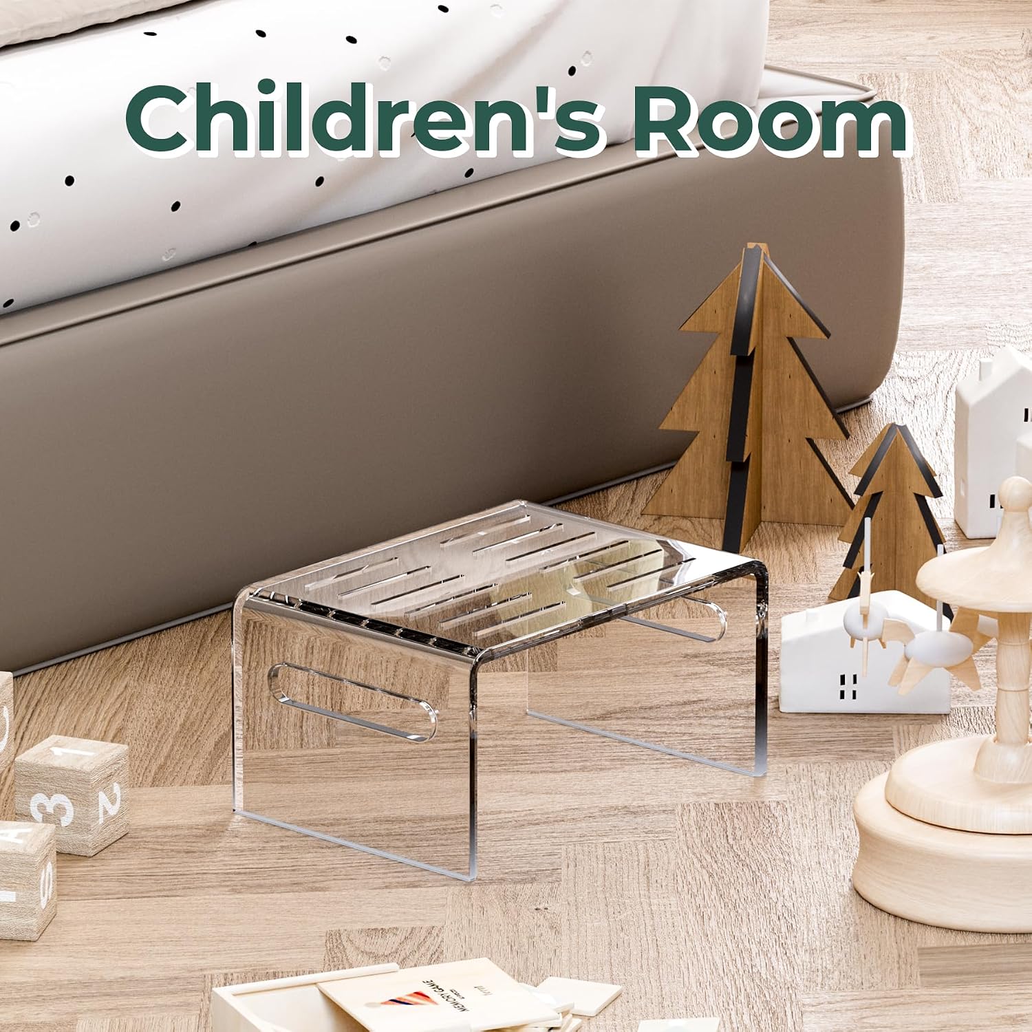 Clear Acrylic Non-Slip Kids Step Stool